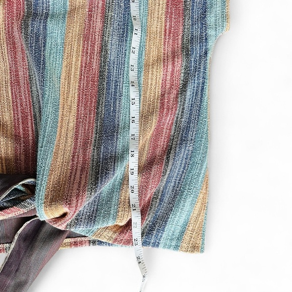 New Anthropologie W5 Women's Shirt Knit Top Size Medium with Tie Front Stripe - Picture 6 of 6